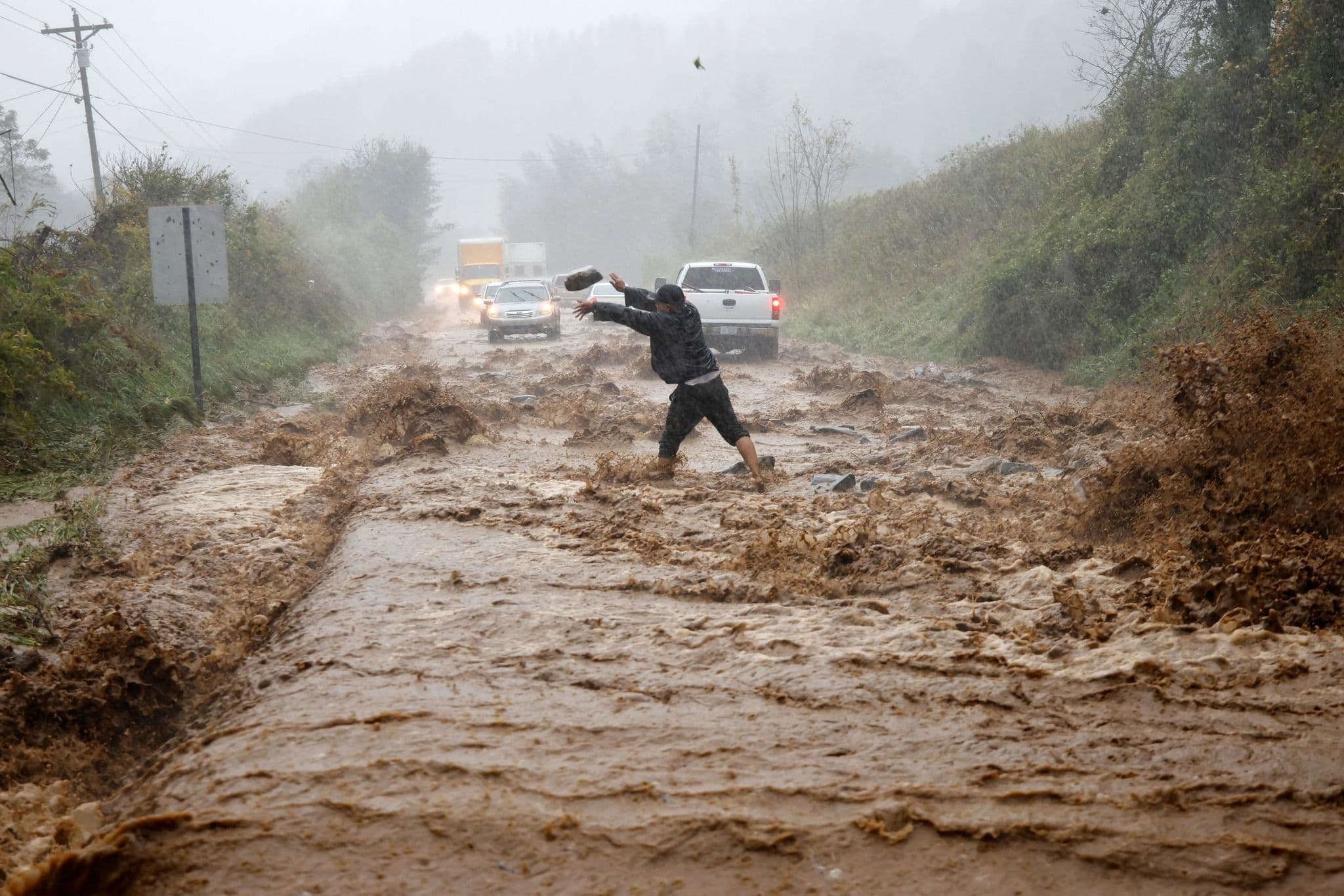 Hurricane Helene in Western North Carolina Mountains 