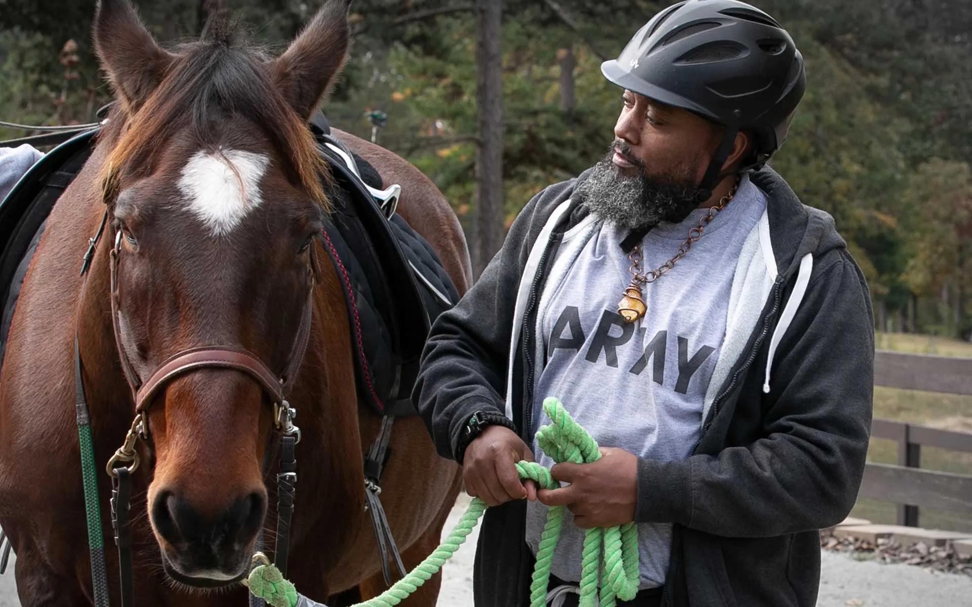 Support our troops with equine therapy sessions to help with healing.