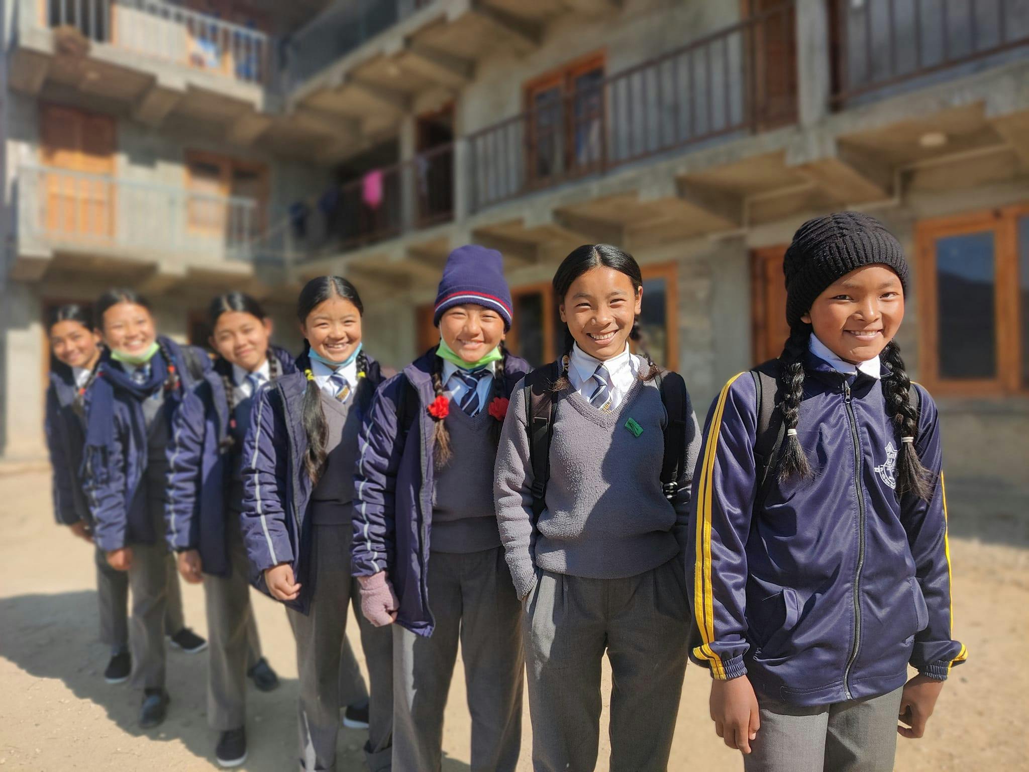 Young girls in Nepal. 