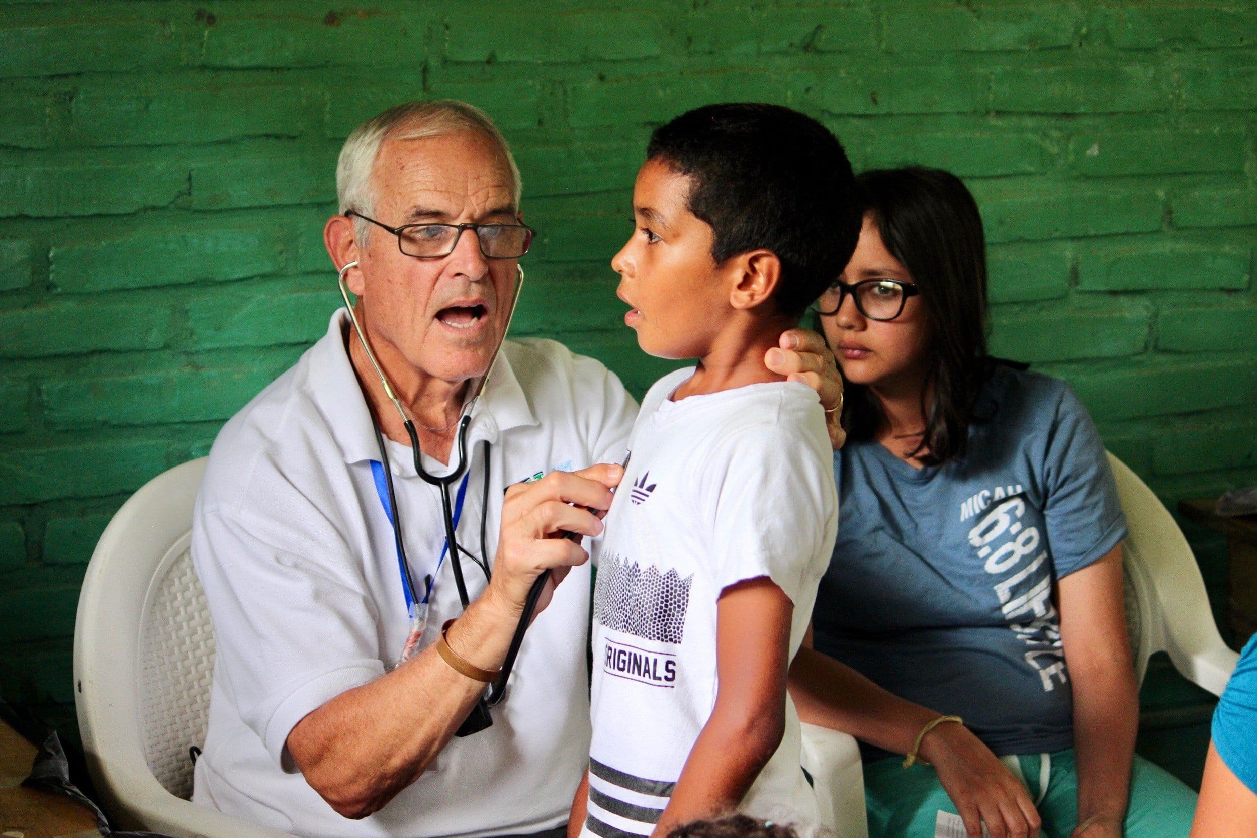 Doctor in Honduras with boy