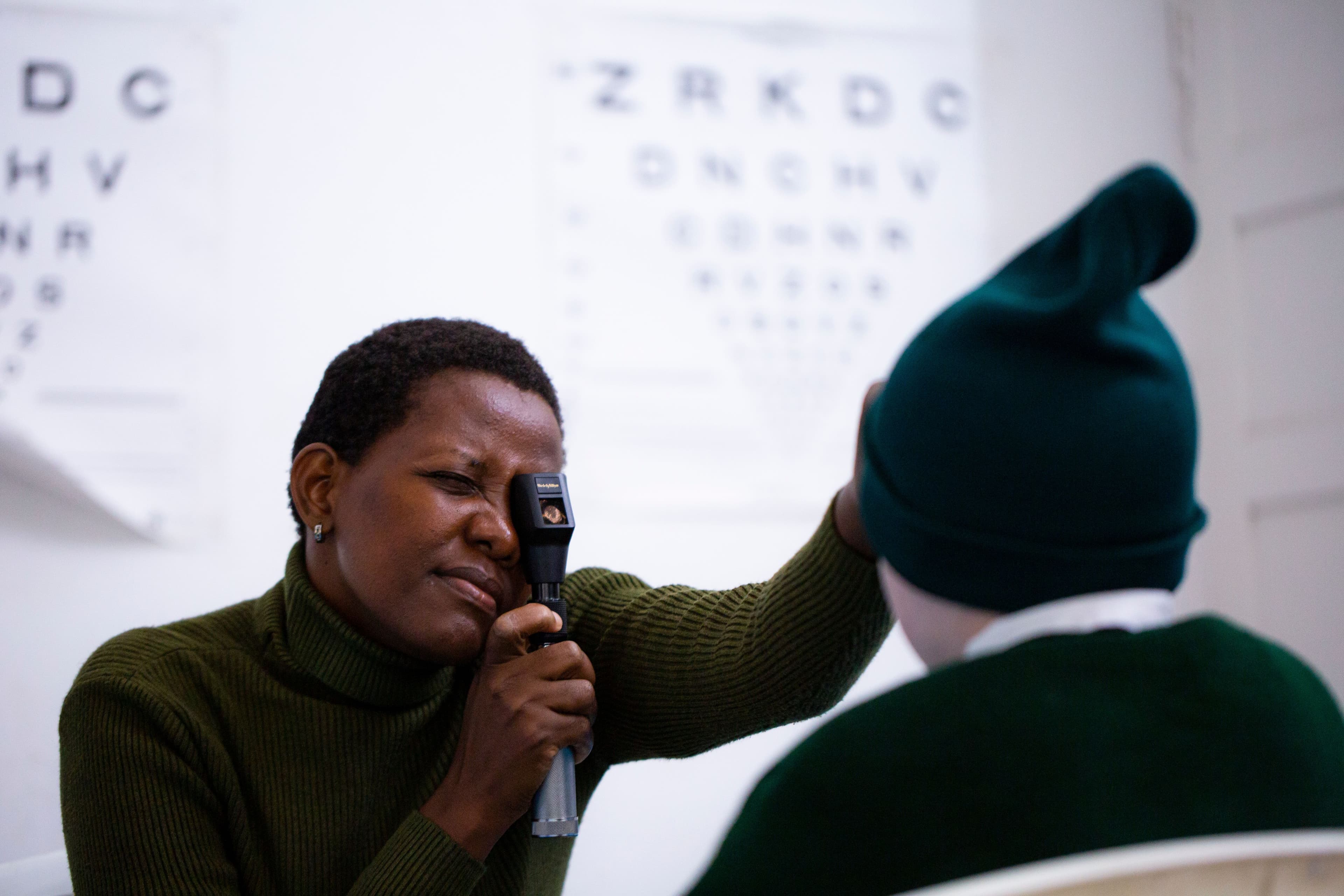 Eye care clinic in Zimbabwe.