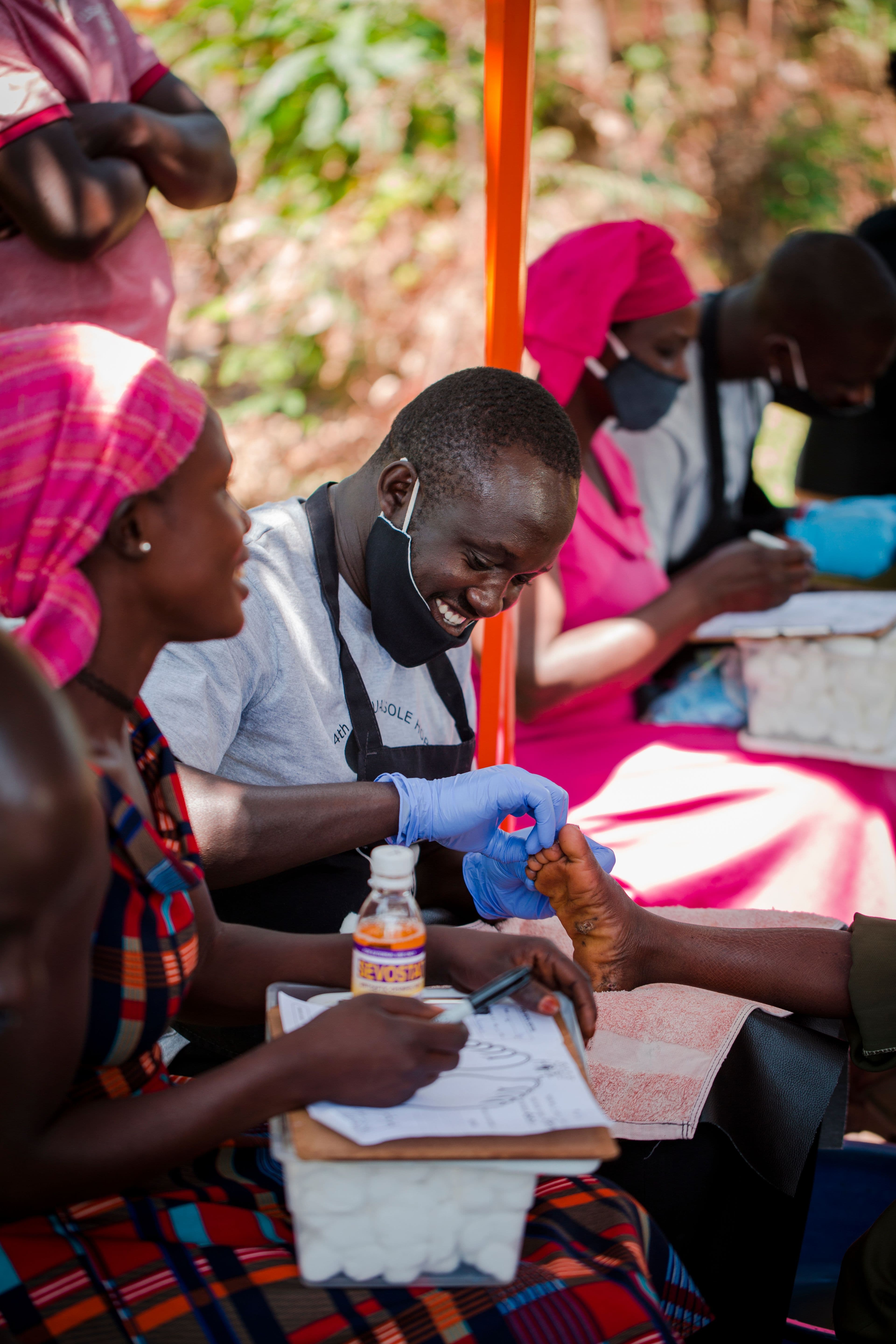 Care and joy is had at a jigger removal clinic