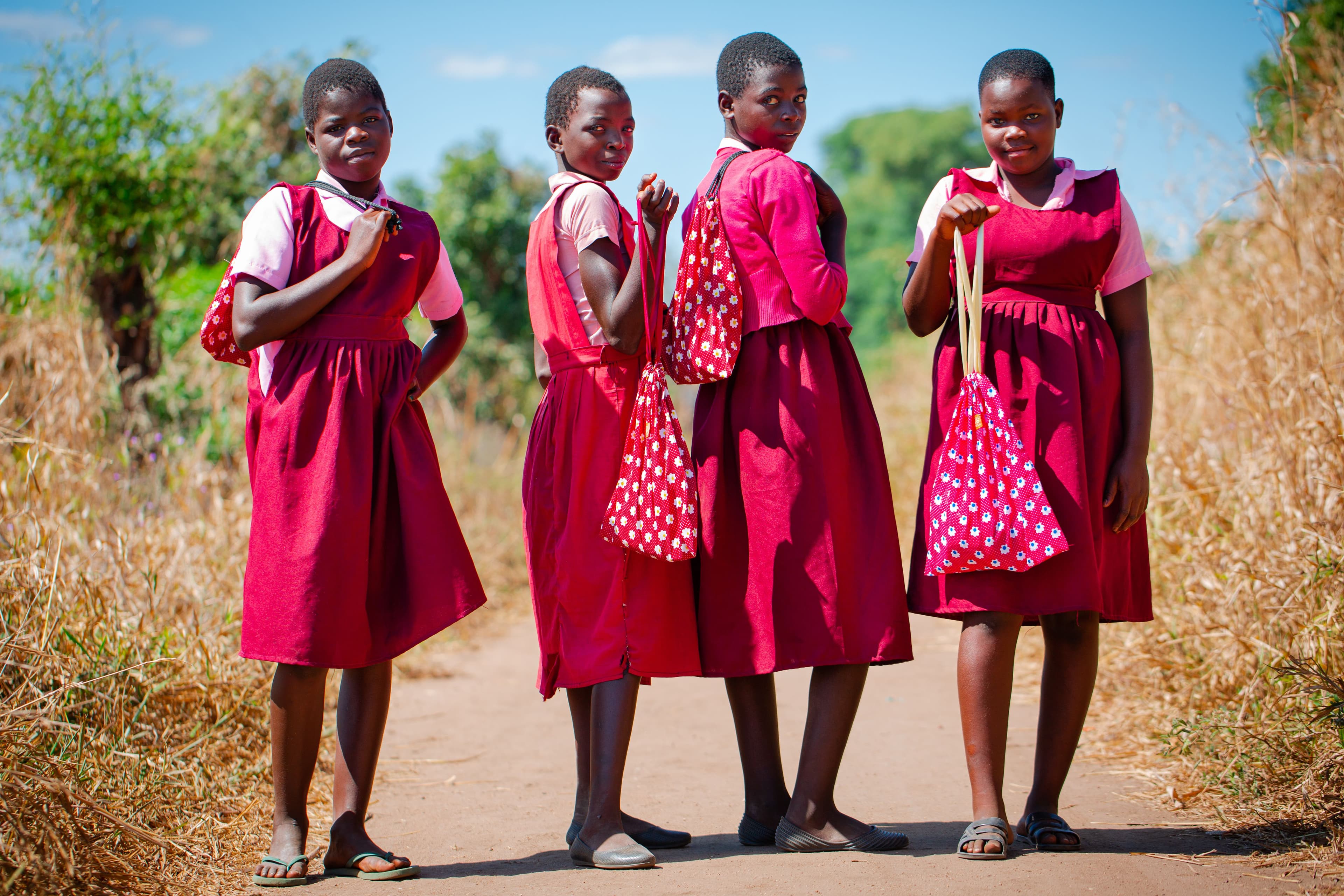 Young girls in Malawa are empowered with menstraul hygiene kits